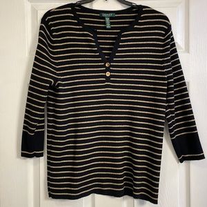 Lauren Ralph Lauren Gorgeous 3/4 sleeve sweater excellent condition